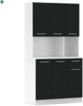  Hatajtós szekrény, fehér/fekete, PELION NEW