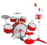 Inlea4Fun Játék dob felszerelés Inlea4Fun JAZZ DRUM - piros (RA-ZMU.1704.CR)