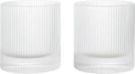 Ferm Living Pahare Ripple Tumbler, 250 ml, transparente, 2 buc (1104270635) Pahar