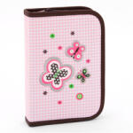 Ars Una fehér / rózsaszín kockás / pillangós kihajtható tolltartó 92796751