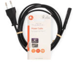 Nedis CEGL11040BK20 tápkábel, Euro dugó-IEC-320-C7, 2 m, fekete (CEGL11040BK20)