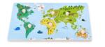 Adam Toys Puzzle cu mânere hartă mondială Puzzle