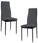 [en. casa] [en. casa] ® párnázott műbőr étkezőszék, 2 db, sötétszürke
