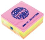  Notesuri autoadezive GLOBAL NOTES - 75x75mm, 400 file - 4 culori pastel