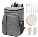  Duonic RPET piknik hűtőtáska hátizsák (AP800044-80) - naturebrand