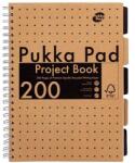 Pukka Pad Spirálfüzet, A4, vonalas, 100 lap, PUKKA PAD "Kraft project book (PUP9566)