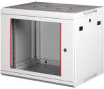 Lande Rack szekrény, fali, 19", 9U, lapraszerelt, LANDE "PROlineB", szürke (LN-WB-09U6045-LG-F)