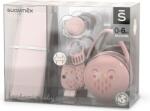 BabyJem Set cadou bonhomia 4 piese, roz, suavinex