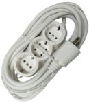  Prelungitor cauciucat bachelita 3cai 5m 3x1.5mm2 alb (M-13427)