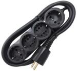  Prelungitor cauciucat bachelita 4cai 2m 3x1.5mm2 negru (M-13423)