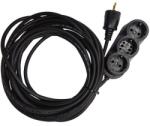  Prelungitor cauciucat bachelita 3cai 10m 3x1.5mm2 negru (M-13422)