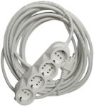  Prelungitor cauciucat bachelita 4cai 10m 3x1.5mm2 alb (M-13431)