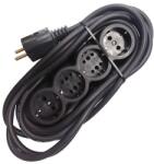  Prelungitor cauciucat bachelita 4cai 5m 3x1.5mm2 negru (M-13424)