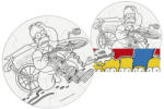 EFKO Colorează-ți puzzle-ul The Simpsons - cerc 9 piese Puzzle