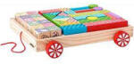 Woodyland Woodyland Jucarie din lemn - Caruciori cu cuburi, litere si stampile (35 piese) (90913) - mtoys | Woodyland Jucarie din lemn - Caruciori cu cuburi, litere si stampile (35 piese) (90913) - delphionline