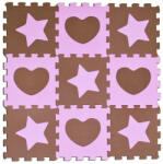 Sun Ta Toys Puzzle din spumă Stele și inimi roz S4 (30x30) Puzzle