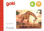 Goki Puzzle din lemn Animale africane: Girafe 24 piese Puzzle