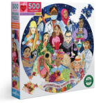 eeBoo Puzzle rotund Ziua internațională a femeii 500 piese Puzzle