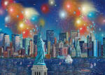 Schmidt Spiele Puzzle SCHMIDT Statuia Libertății cu focuri de artificii 1000 piese Puzzle