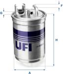 UFI filtru combustibil UFI 24.400. 00 (24.400.00) - automobilus