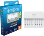 Panasonic Incarcator Panasonic Enelooop, 8 sloturi R6 AA sau R3 AAA, cu incarcare individuala pentru fiecare canal, BQ-CC63E (52063E02) Incarcator baterii