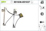 VALEO Mecanism actionare geam VALEO 851036 (851036)