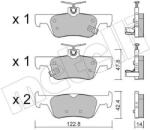 METELLI set placute frana, frana disc METELLI 22-1364-0 (22-1364-0)