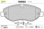 VALEO set placute frana, frana disc VALEO 598882 (598882)