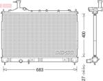 DENSO Radiator, racire motor DENSO DRM45038 (DRM45038)