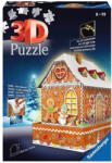 Ravensburger Puzzle 3D luminos Ediție de noapte Căsuța de turtă dulce 216 piese