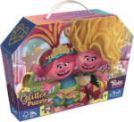 Trefl Puzzle Trefl Puzzle Glitter sclipitoare în valiză Trollové 3, 70 piese Puzzle