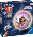 Ravensburger Puzzle 3D Puzzle-Ball Gabby’s Dollhouse 72 piese (ediție de noapte)