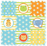 Sun Ta Toys Puzzle din spumă Animale vesele (29x29) Puzzle