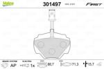 VALEO set placute frana, frana disc VALEO ESSENTIAL 301497 (301497)