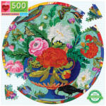 eeBoo Puzzle rotund Flori și păsări 500 piese Puzzle