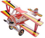Wooden Toy / Wck JUCĂRIE DIN LEMN, puzzle 3D WCK Biplan Nieuport colorat
