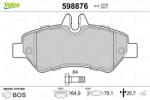 VALEO set placute frana, frana disc VALEO 598876 (598876)