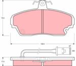 TRW set placute frana, frana disc TRW COTEC GDB851 (GDB851)