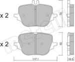 METELLI set placute frana, frana disc METELLI 22-1313-0 (22-1313-0)