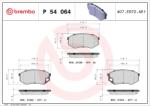 BREMBO set placute frana, frana disc BREMBO PRIME LINE P 54 064 (P 54 064)