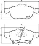 BREMBO set placute frana, frana disc BREMBO PRIME LINE P 83 043 (P 83 043)