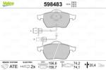 VALEO set placute frana, frana disc VALEO 598483 (598483)