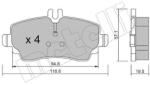 METELLI set placute frana, frana disc METELLI 22-0310-1 (22-0310-1)