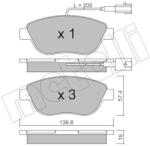 METELLI set placute frana, frana disc METELLI 22-0322-0 (22-0322-0)