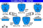 ATE set placute frana, frana disc ATE 13.0460-2700.2 (13.0460-2700.2)