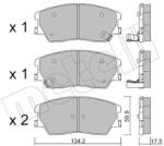 METELLI set placute frana, frana disc METELLI 22-1305-0 (22-1305-0)