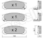 METELLI set placute frana, frana disc METELLI 22-0204-0 (22-0204-0)