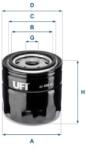 UFI Filtru ulei UFI 23.458. 00 (23.458.00)