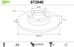VALEO Disc frana VALEO COATED 672946 (672946)