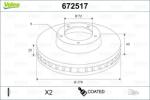 VALEO Disc frana VALEO COATED 672517 (672517)